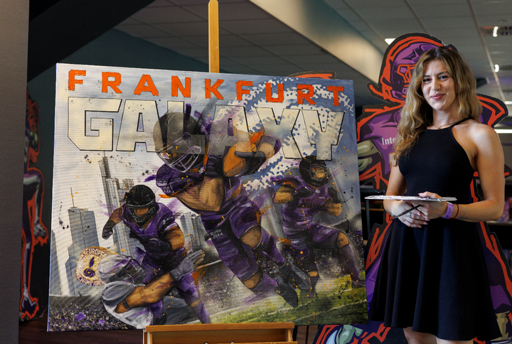 "Purple Power" Frankfurt Galaxy x Eileen Herres (Gemälde)